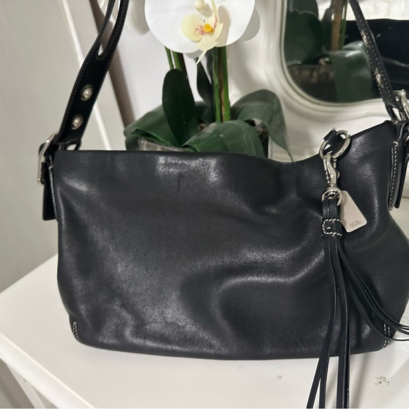 Coach Black Leather Shoulder Bag - Picture 10 of 15